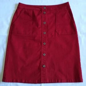 Liz Claiborne Women's Denim Skirt Dark Red Size 12